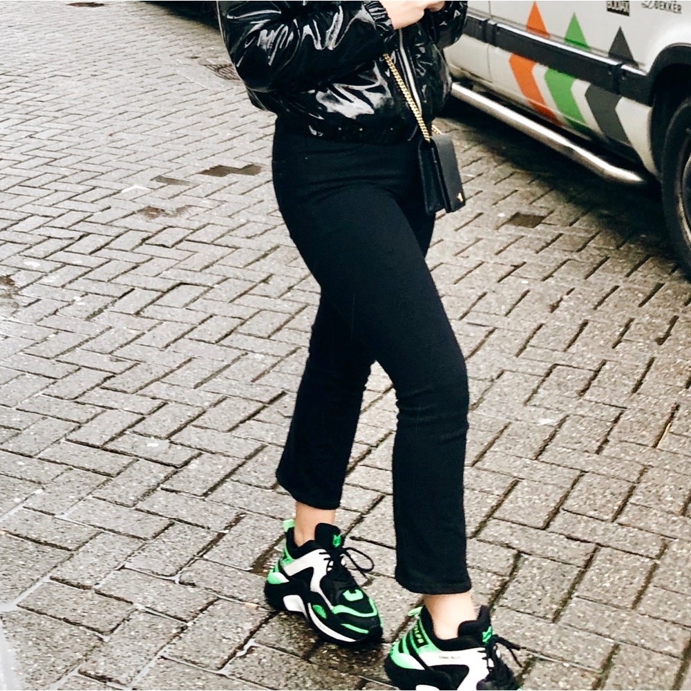NAKEDWOLFE green and black sneakers